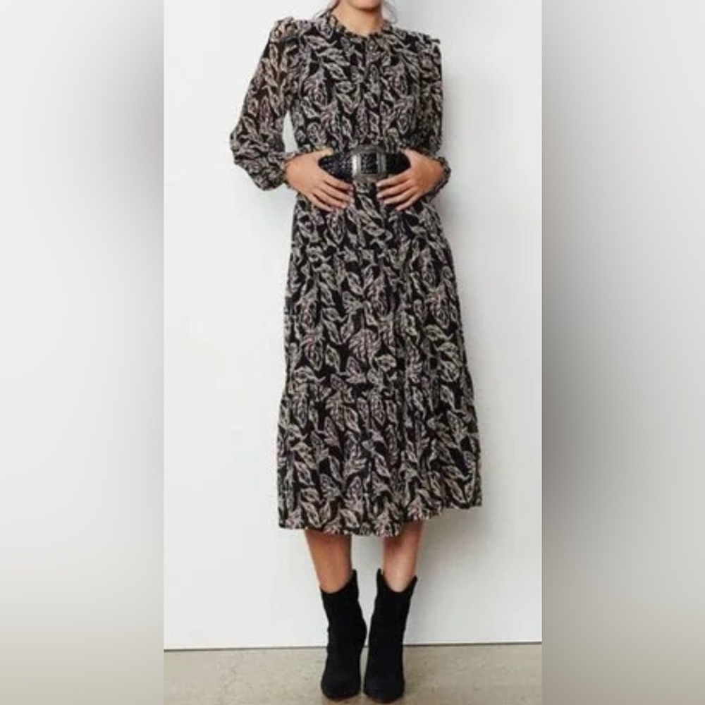 Boho Black Midi dress